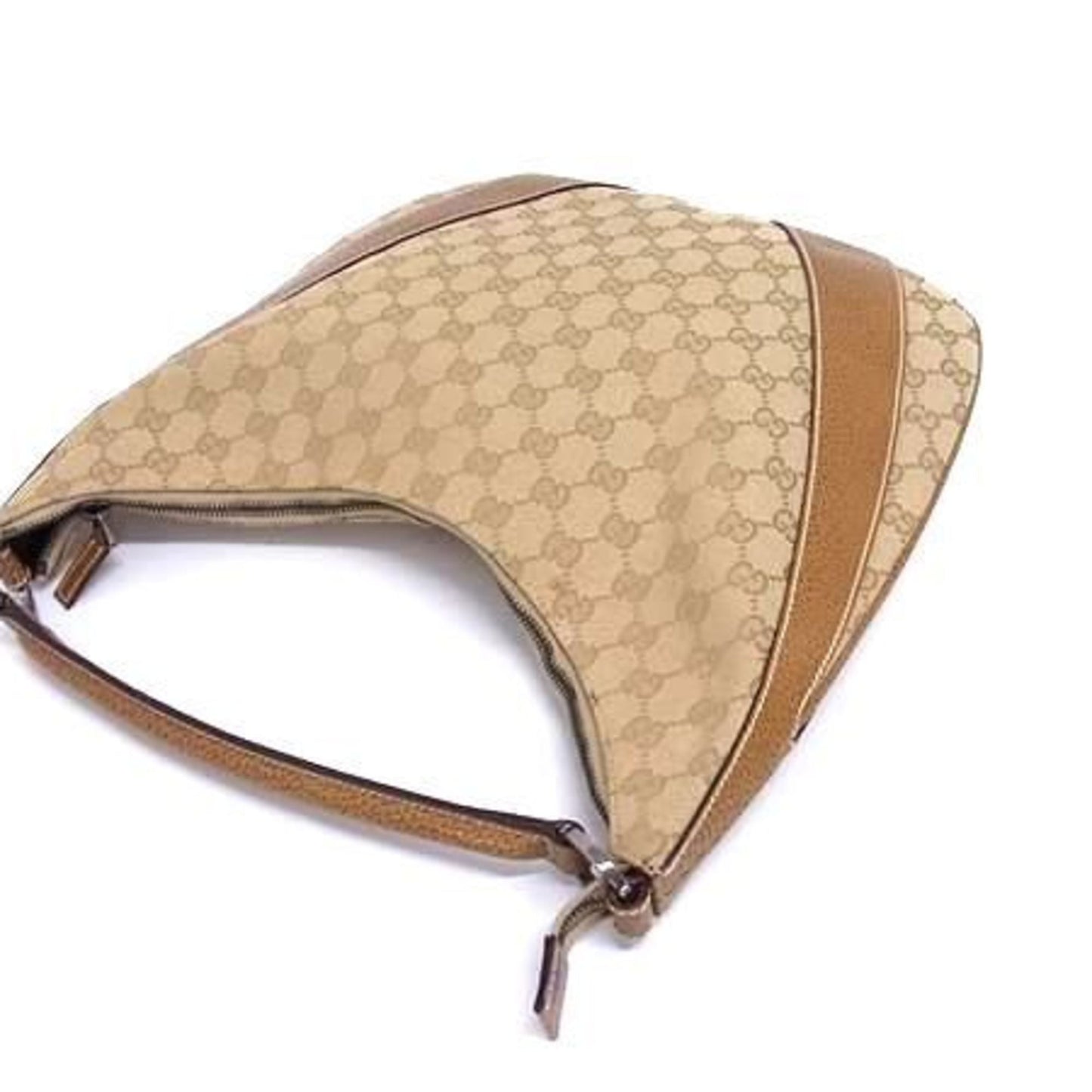 Gucci Brown Gg Canvas Handbag Shoulder Bag Tote Bag ( )