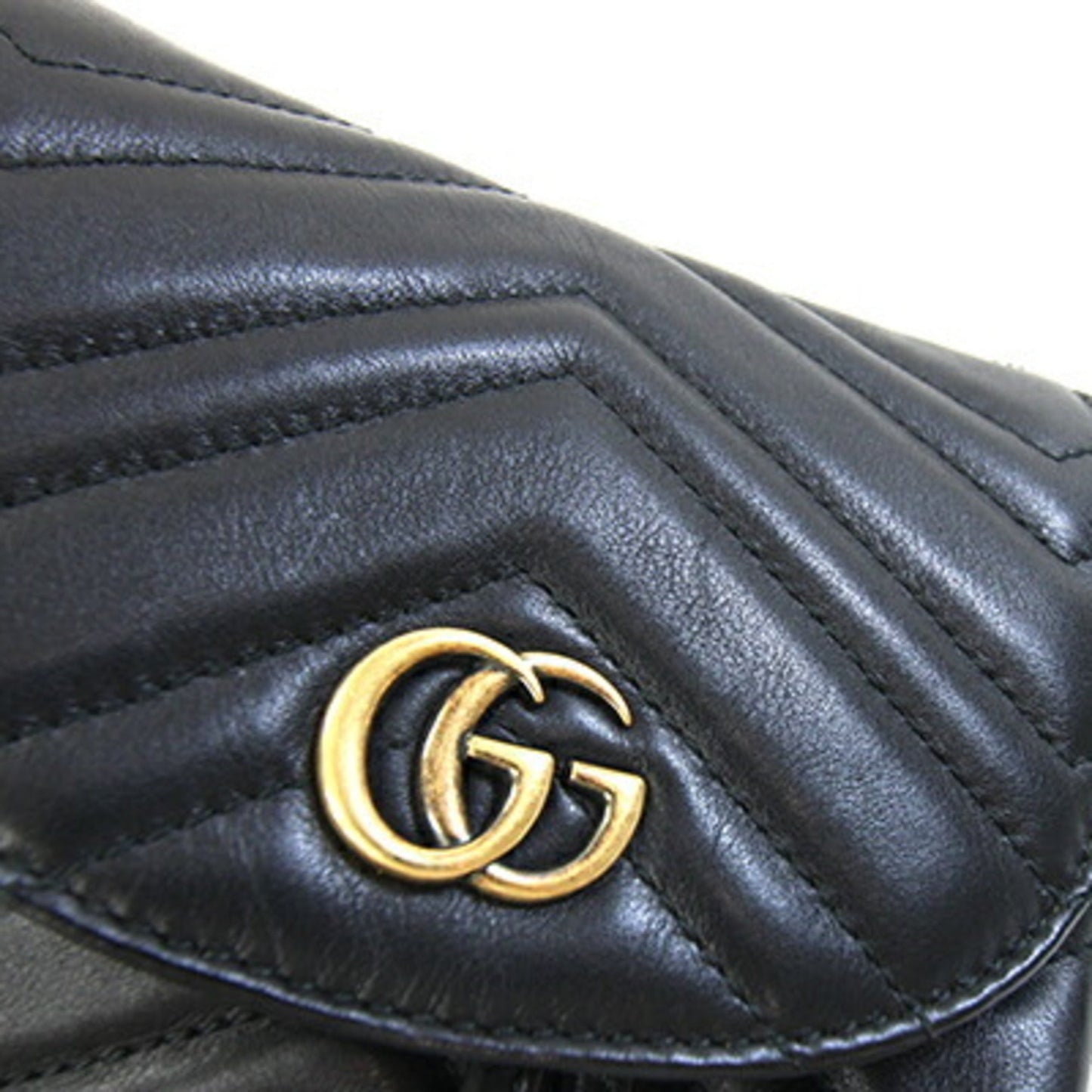 Gucci Gg Marmont Black Leather Backpack ( )