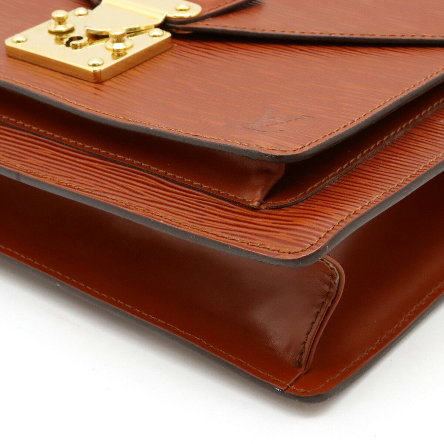 LOUIS VUITTON Epi Monceau Handbag Second Bag Shoulder Brown Kenya M52123