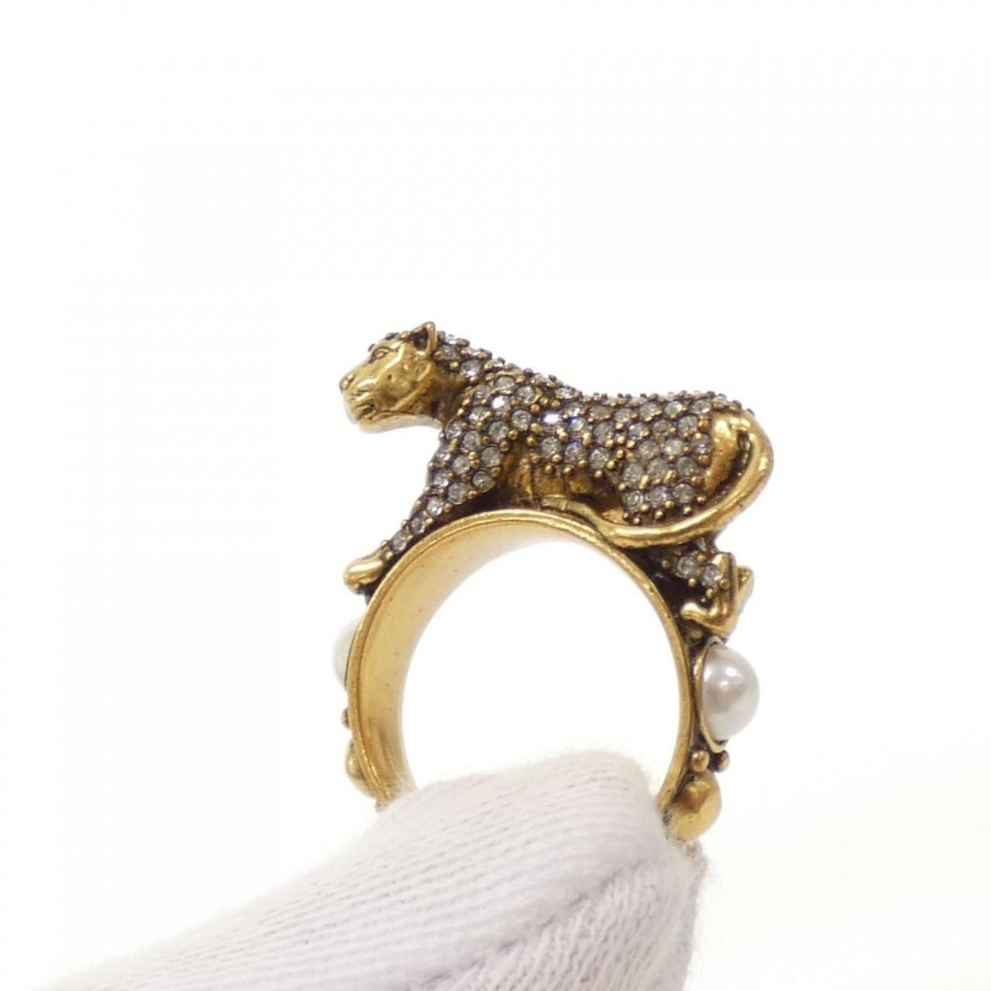 Christian Dior Clear White Band Ring ()