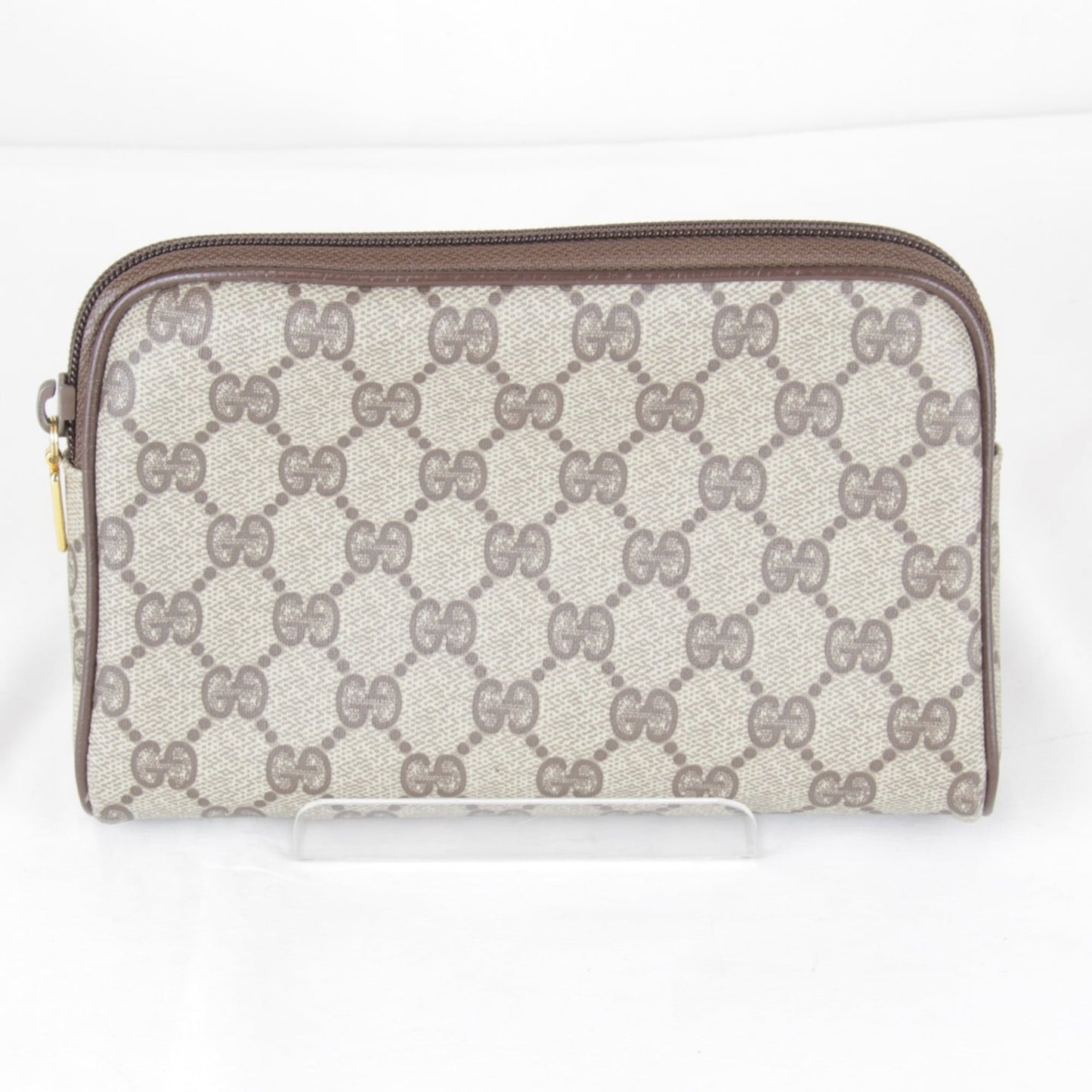 Gucci Brown Gg Supreme Pouch ( )