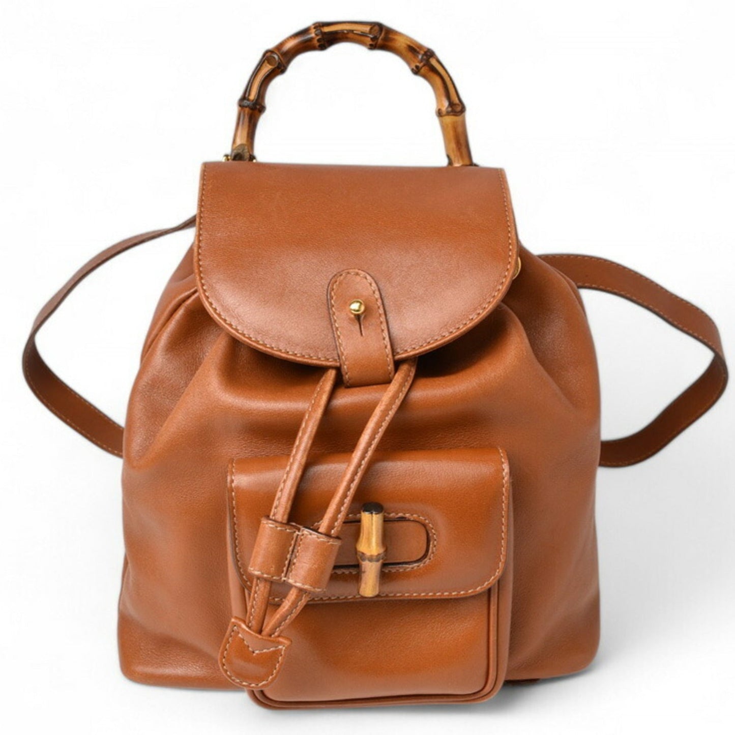 Gucci Brown Leather Backpack ( )