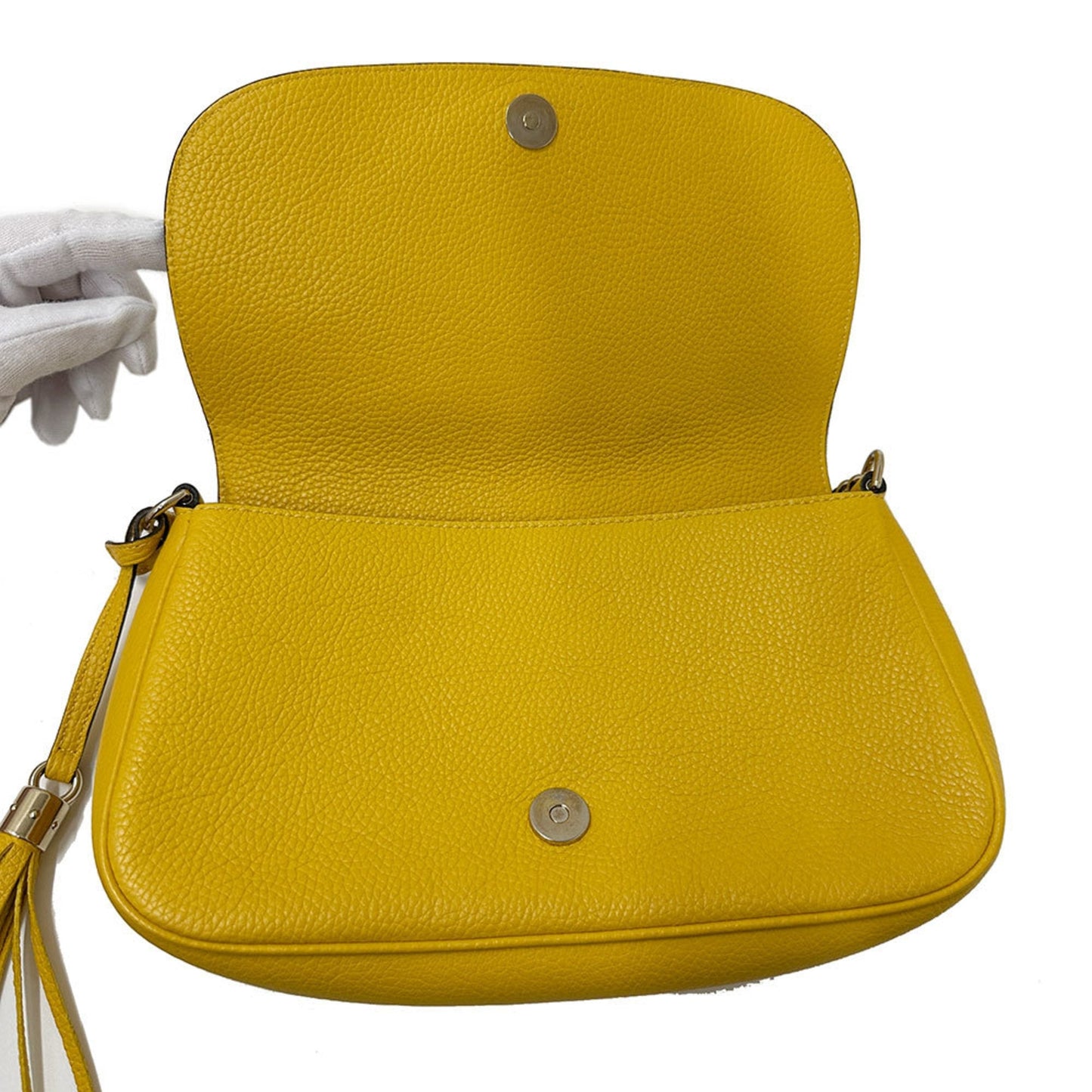 Gucci Soho Yellow Leather Shoulder Bag ( )