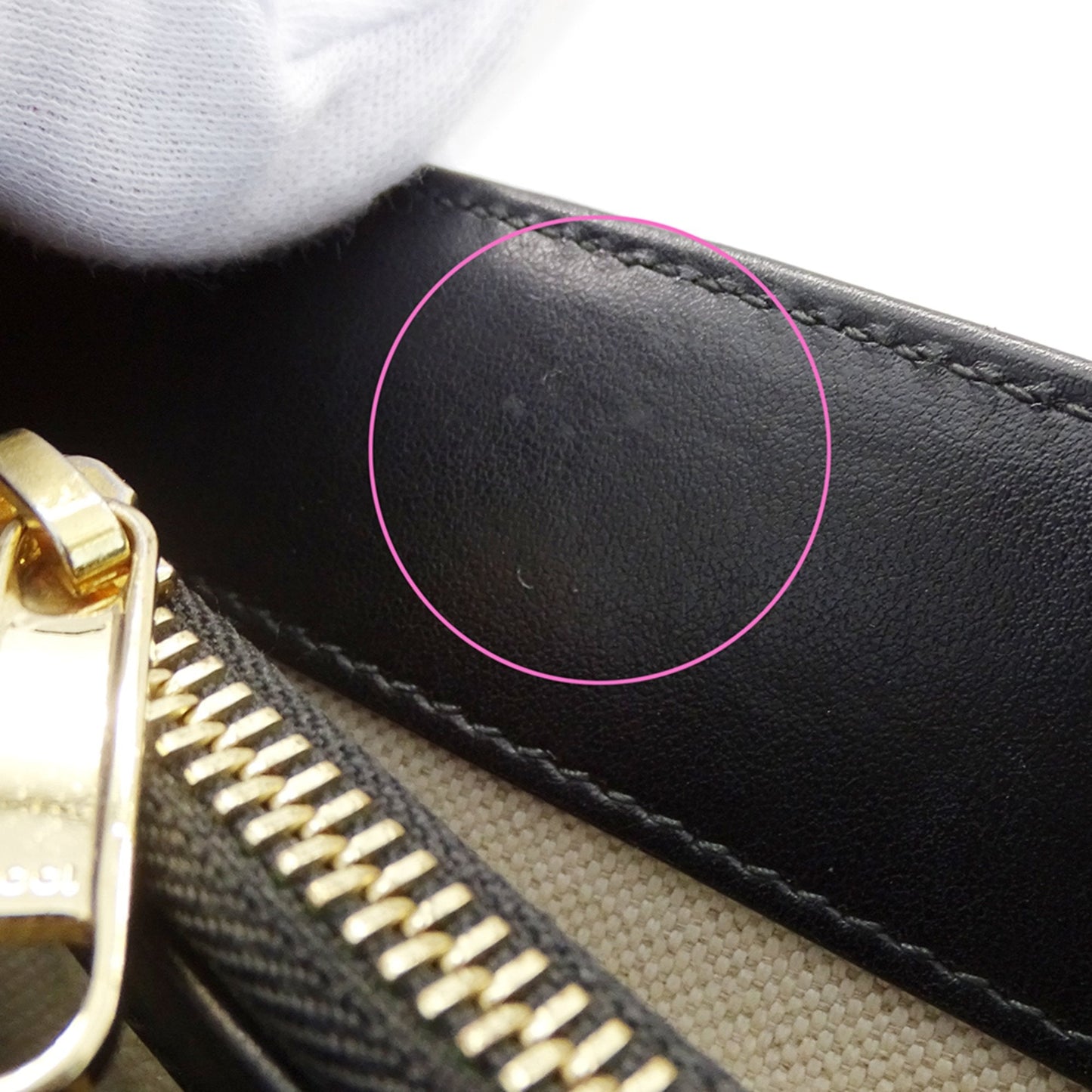 Gucci Black Leather Handbag Shoulder Bag ( )