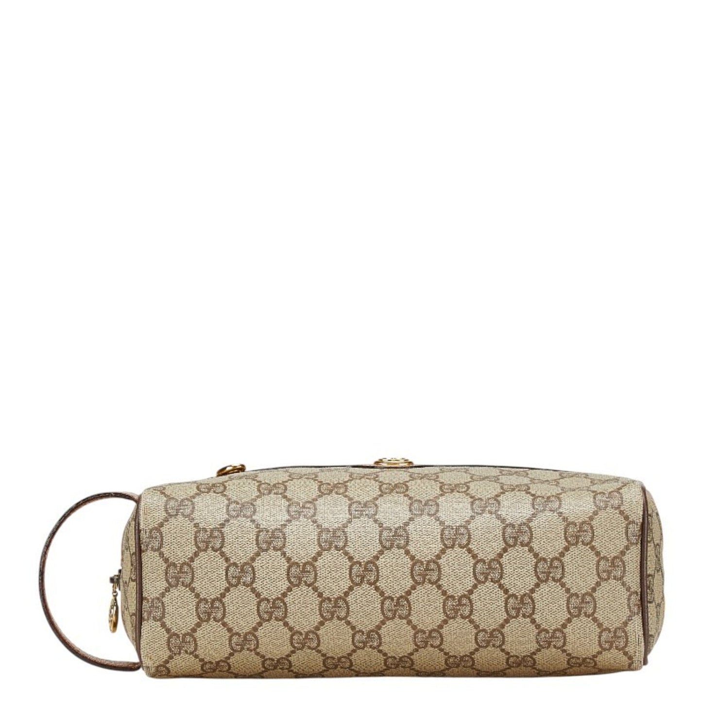 Gucci Beige Brown Pvc Leather Clutch Bag Pouch ( )