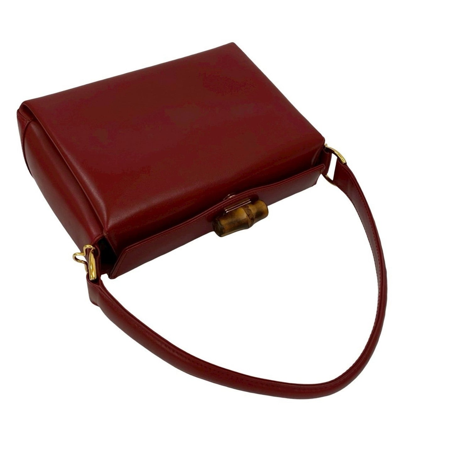 Gucci Red Color Leather Handbag Shoulder Bag ( )