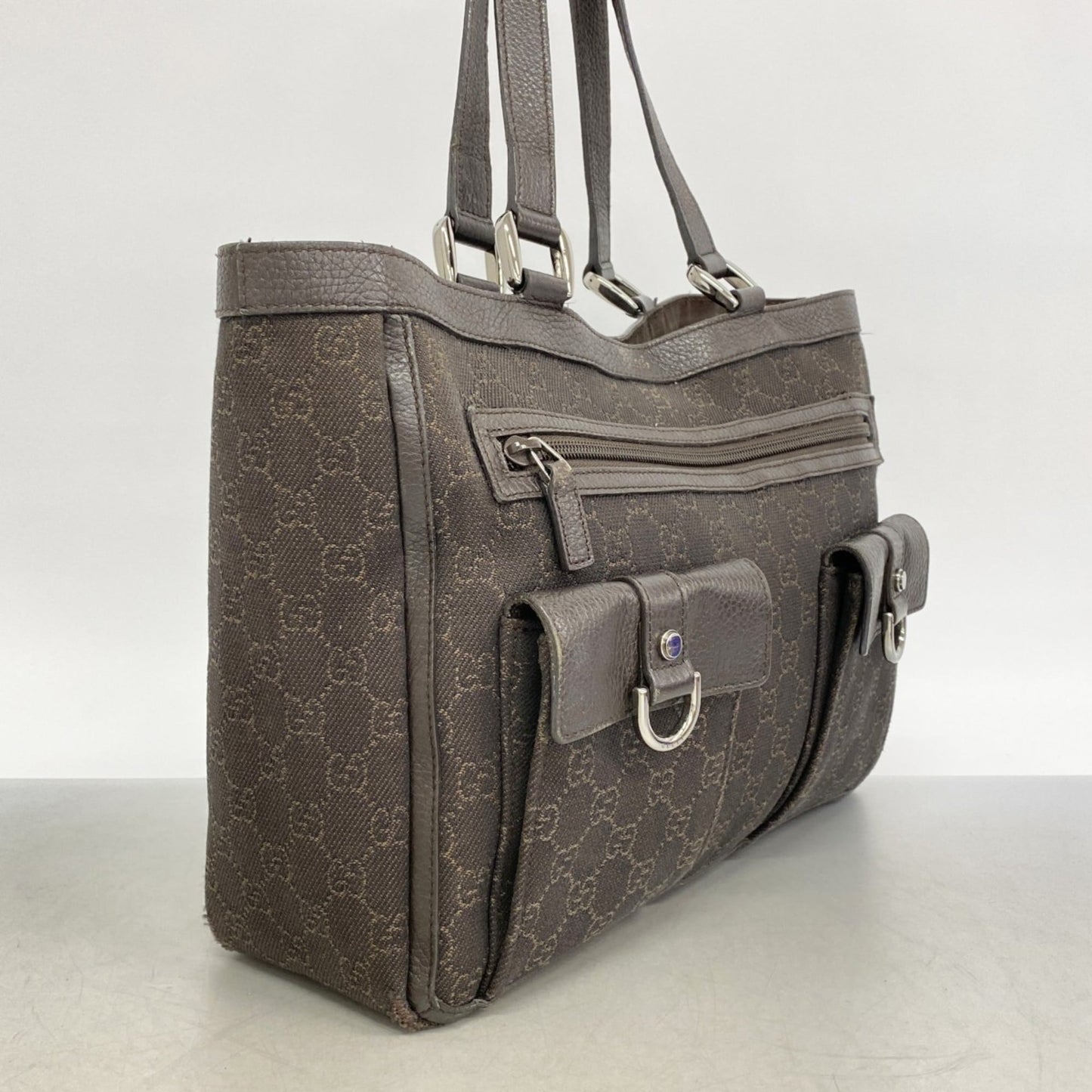 Gucci Brown Denim Tote Bag ( )
