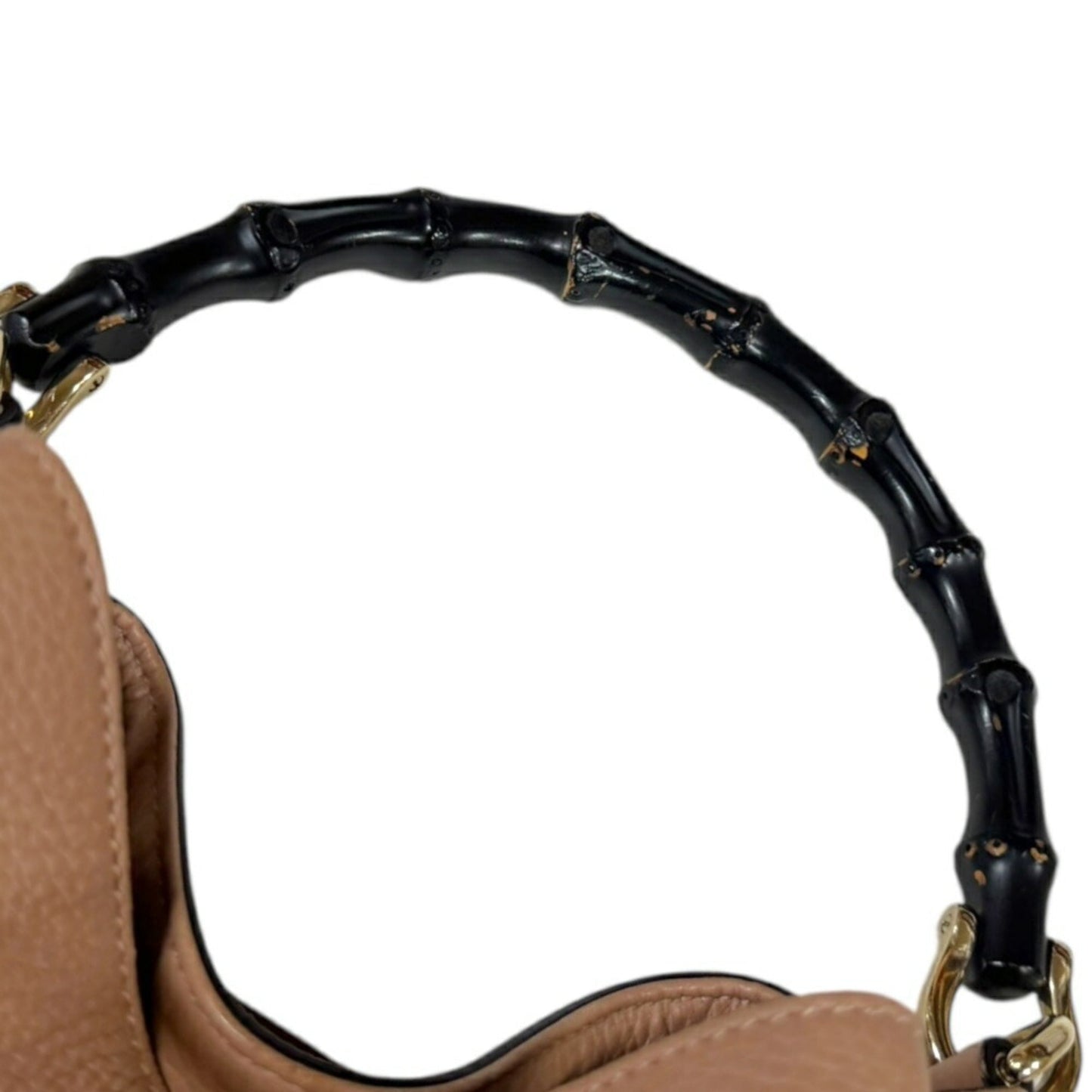 Gucci Beige Bamboo Leather Shoulder Bag ( )