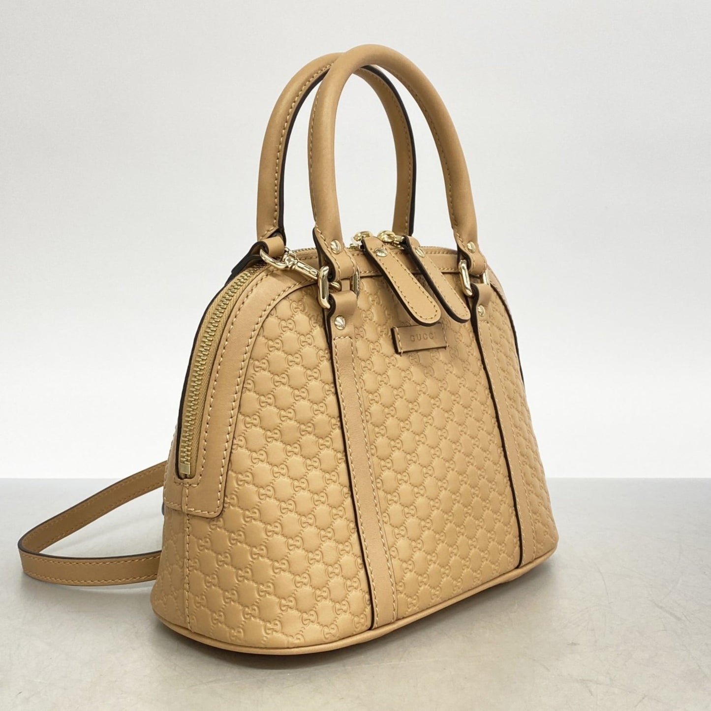 Gucci Beige Leather Handbag ( )