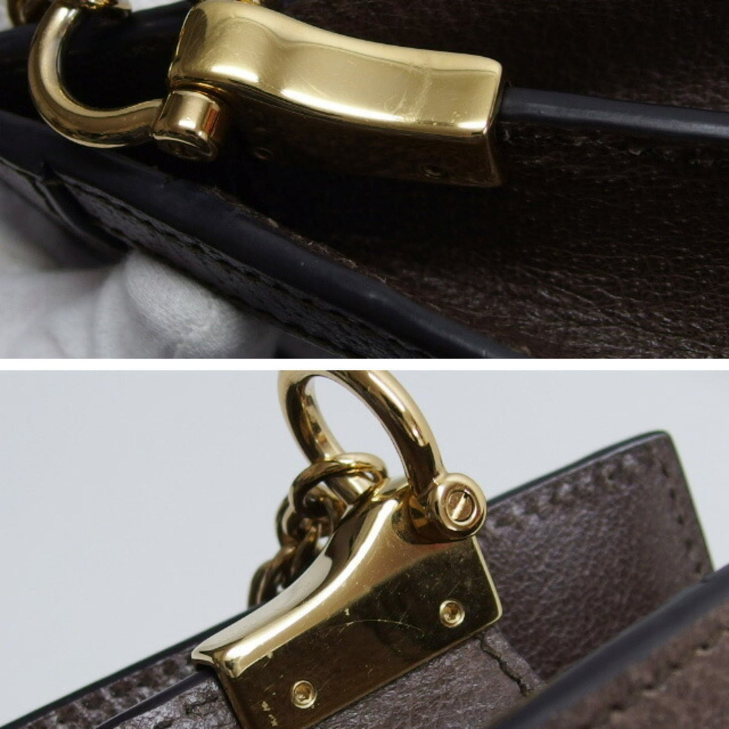 Gucci Sherry Line Beige Brown Dark Brown Gg Supreme Shoulder Bag ( )