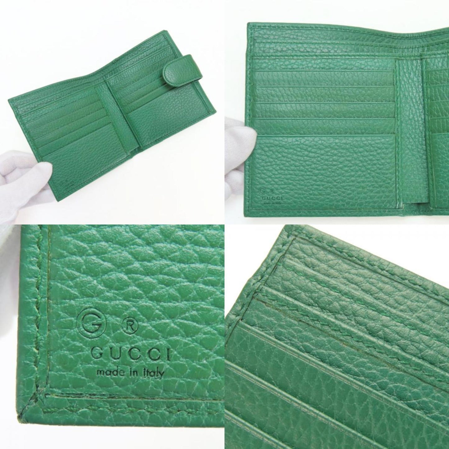 Gucci Green Leather Wallet (Bi-Fold) ( )