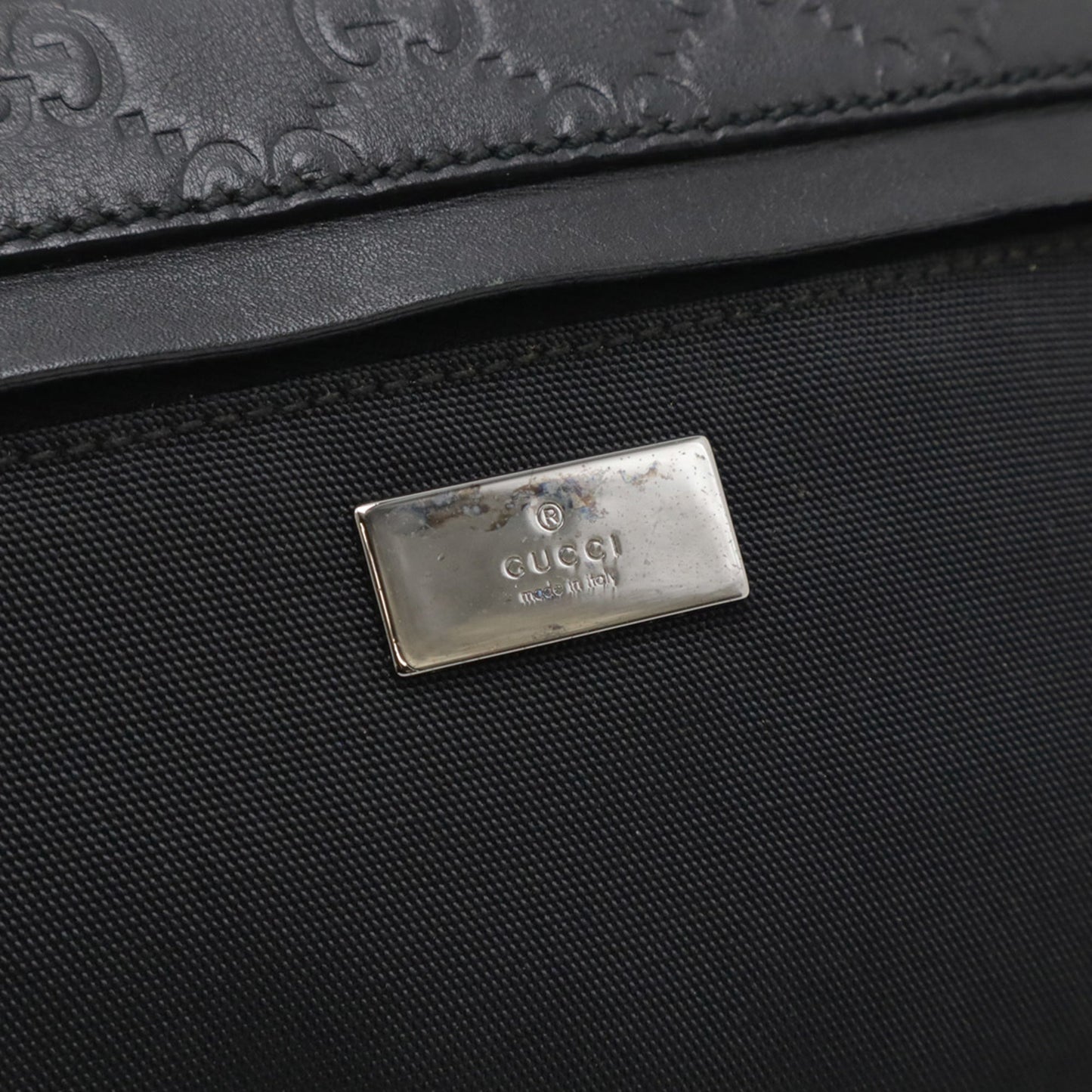 Gucci Black Nylon Canvas Leather Fanny Pack Pouch ( )