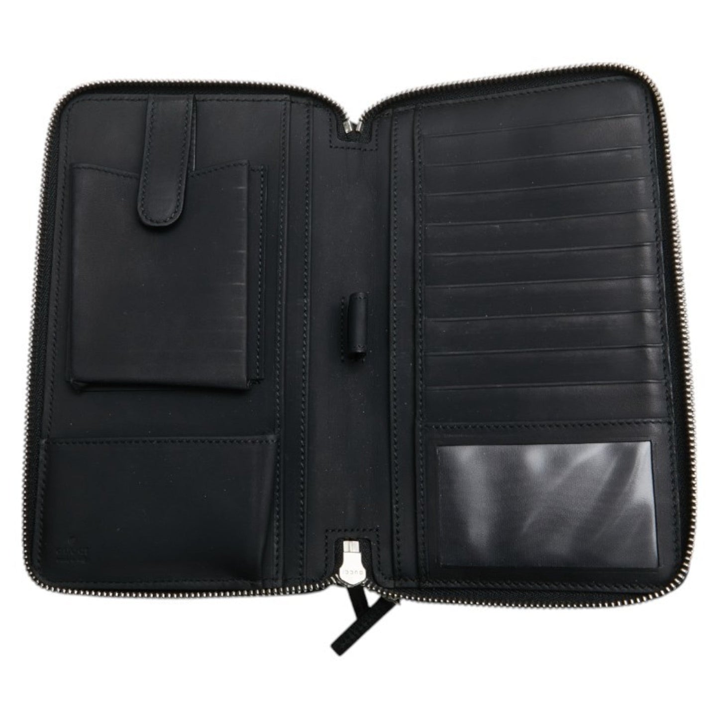 Gucci Black Leather Long Wallet (Bi-Fold) ( )