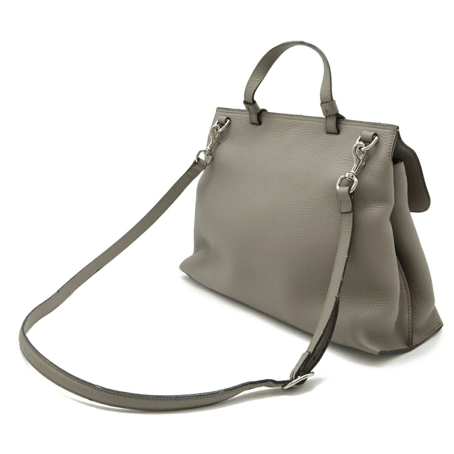 Gucci Gray Bamboo Leather Handbag Shoulder Bag ( )