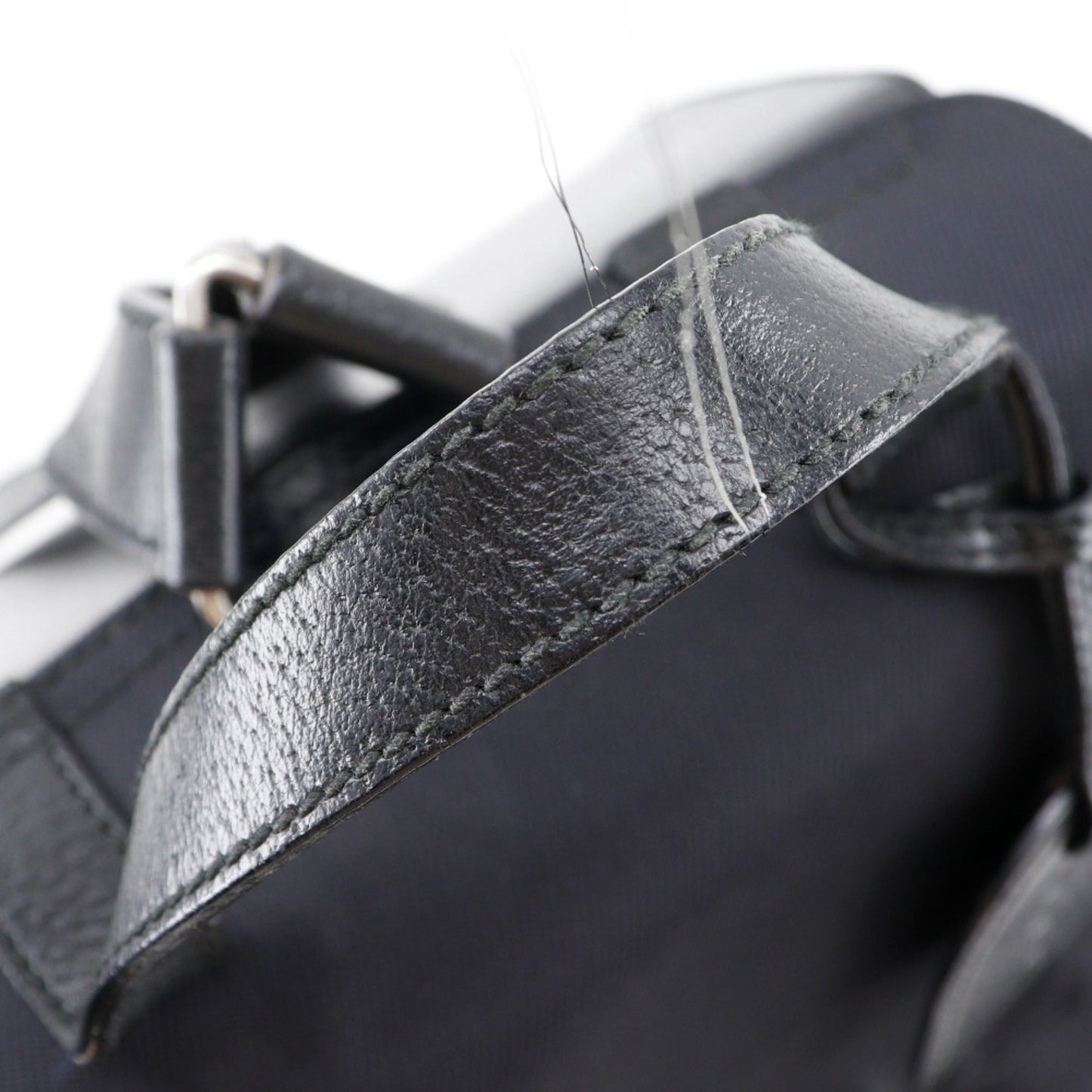 Gucci Black Nylon Canvas Leather Backpack ( )