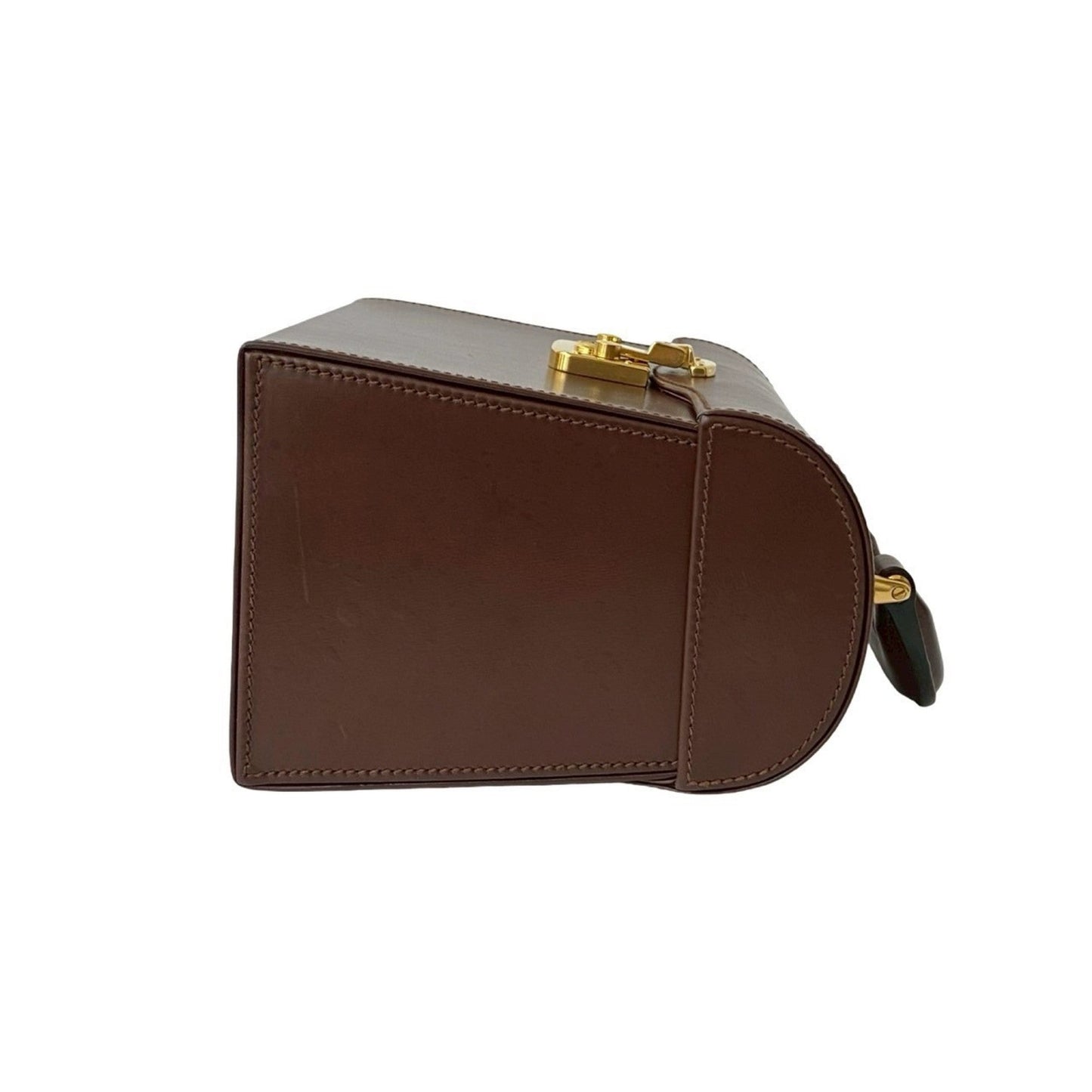 Gucci Brown Leather Handbag Vanity Bag ( )