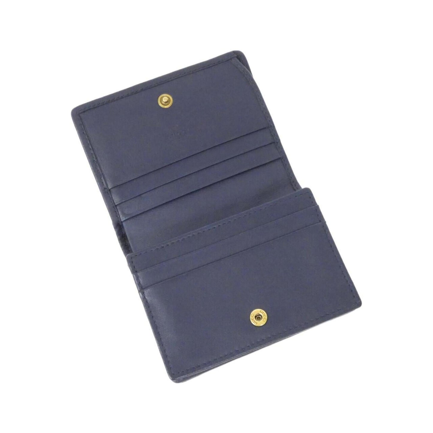 Gucci Navy Canvas Leather Wallet (Bi-Fold) ( )