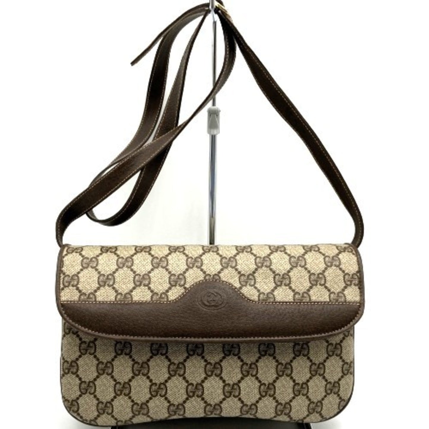 Gucci Brown Gg Supreme Shoulder Bag ( )