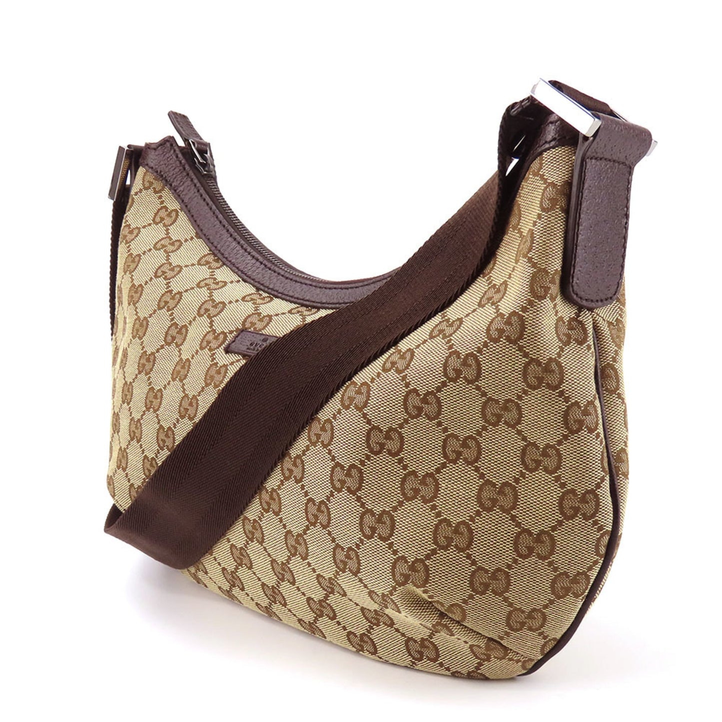 Gucci Gg Canvas Beige Brown Gg Canvas Shoulder Bag ( )