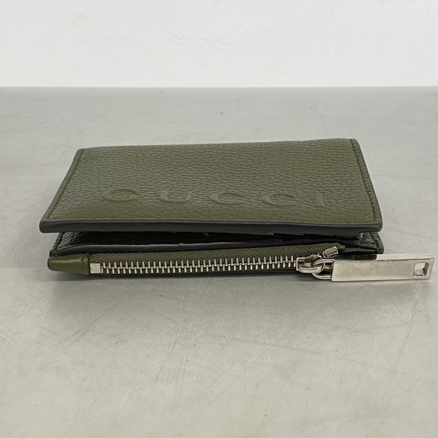 Gucci Khaki Leather Wallet (Bi-Fold) ( )