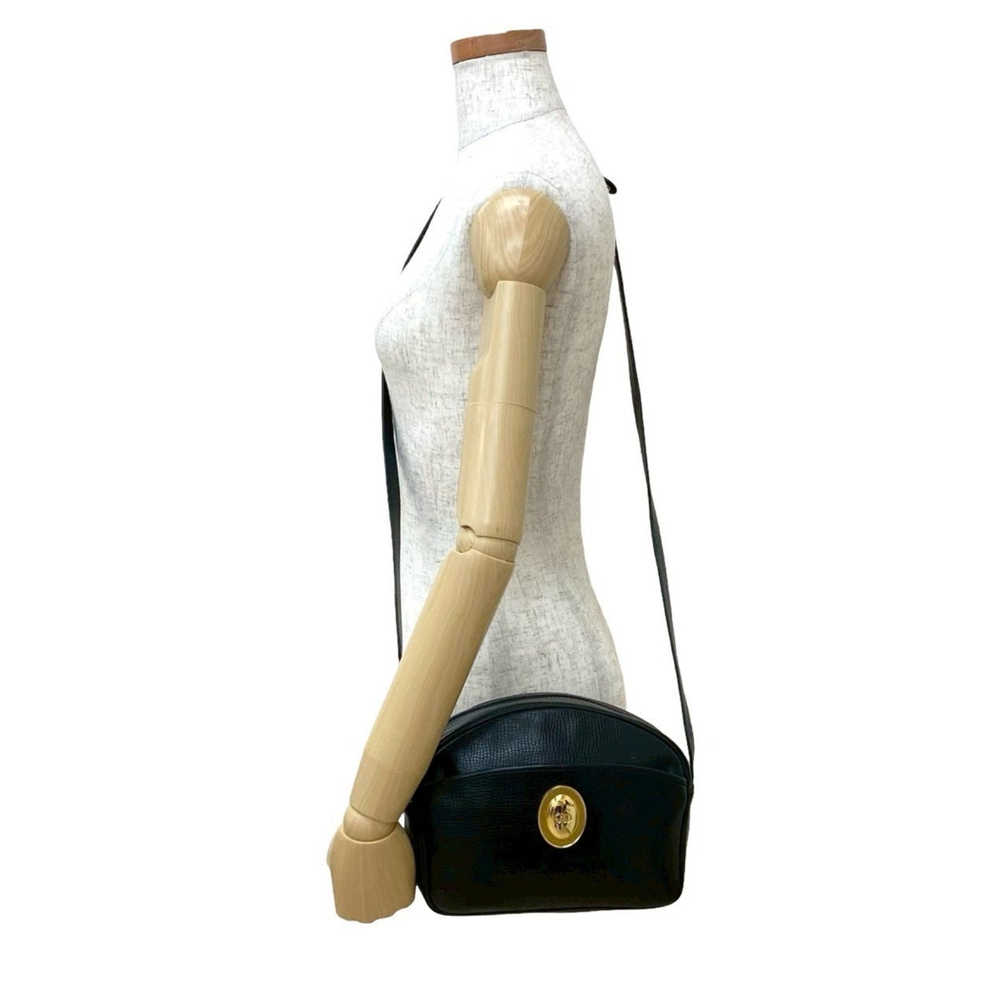 Christian Dior Black Leather Pochette Shoulder Bag ()