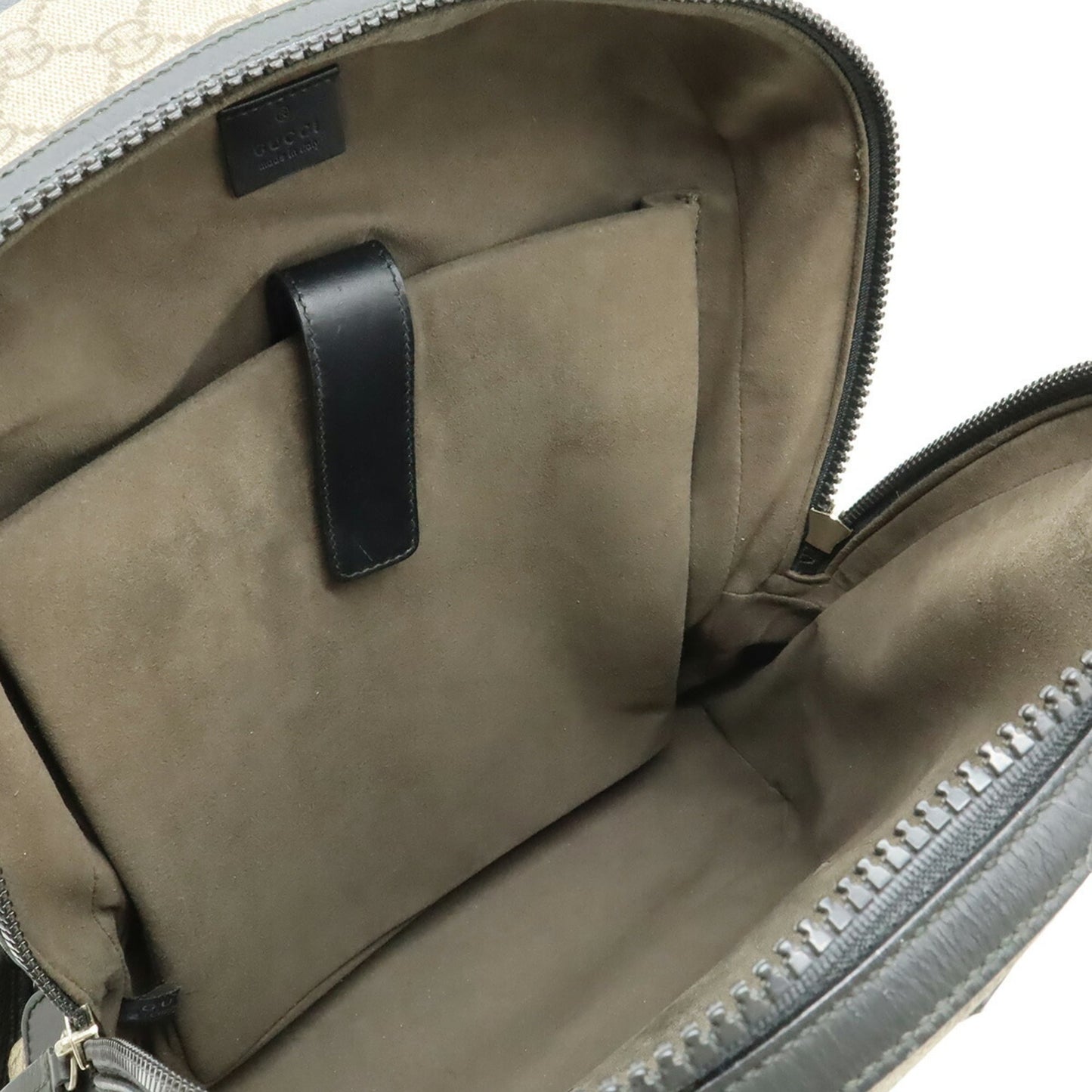 Gucci Beige Black Gg Supreme Backpack ( )