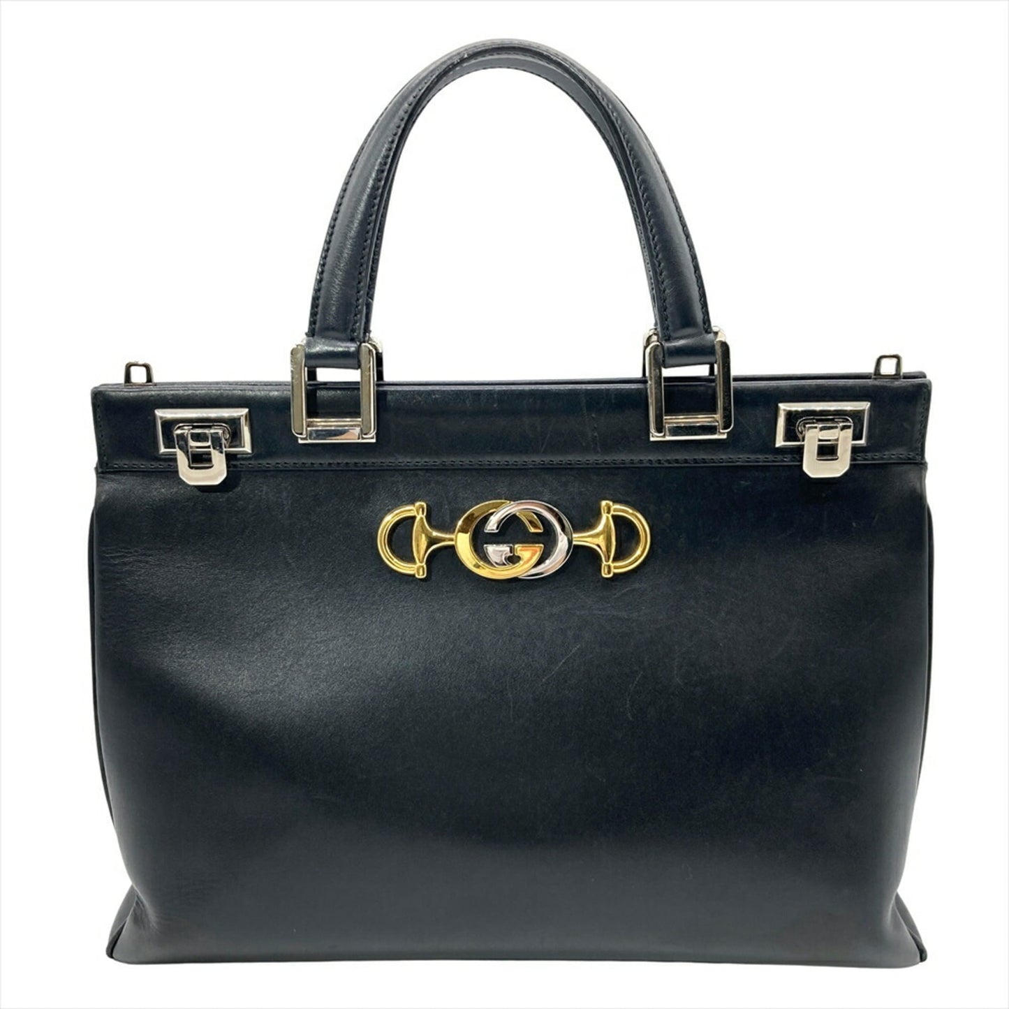 Gucci Horsebit Black Leather Handbag ( )