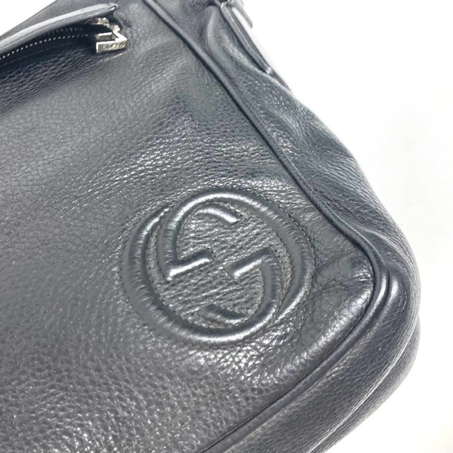 Gucci Black Leather Pochette Shoulder Bag ( )