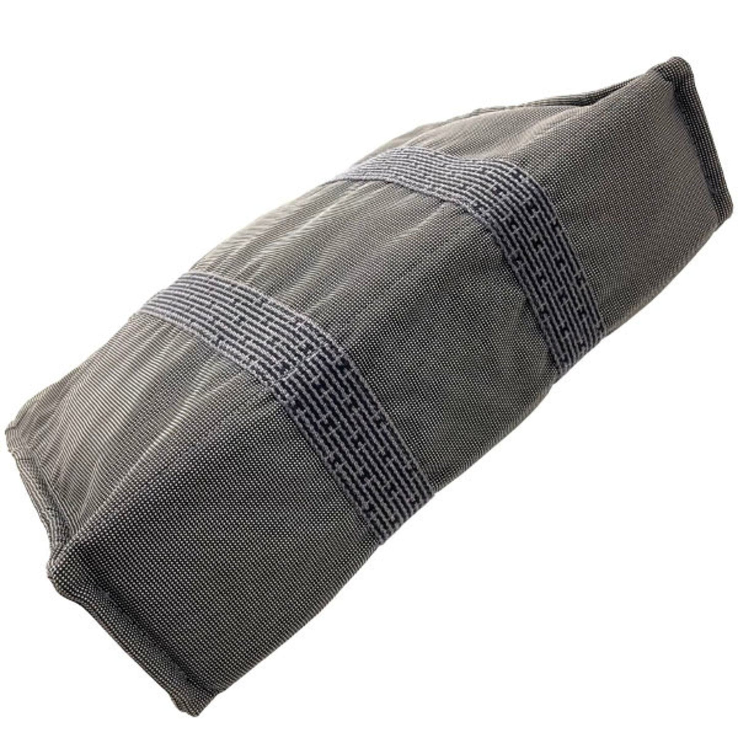 Hermes Her Line Gray Nylon Canvas Tote Bag ( )