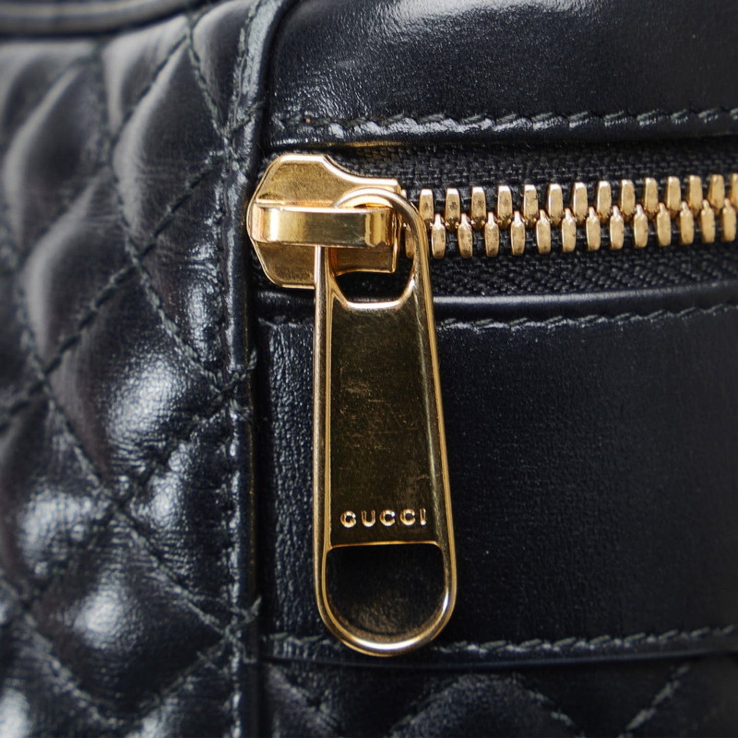 Gucci Black Leather Baguette Bag Shoulder Bag ( )