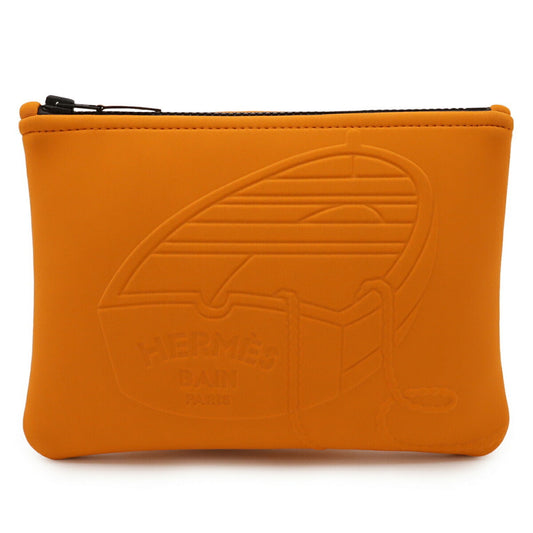Hermes Orange Polyamide Pouch ( )