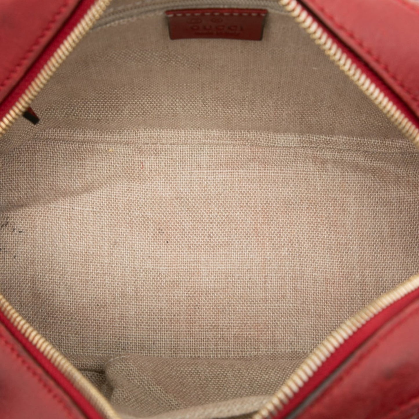 Gucci Microguccissima Red Color Leather Handbag Shoulder Bag ( )
