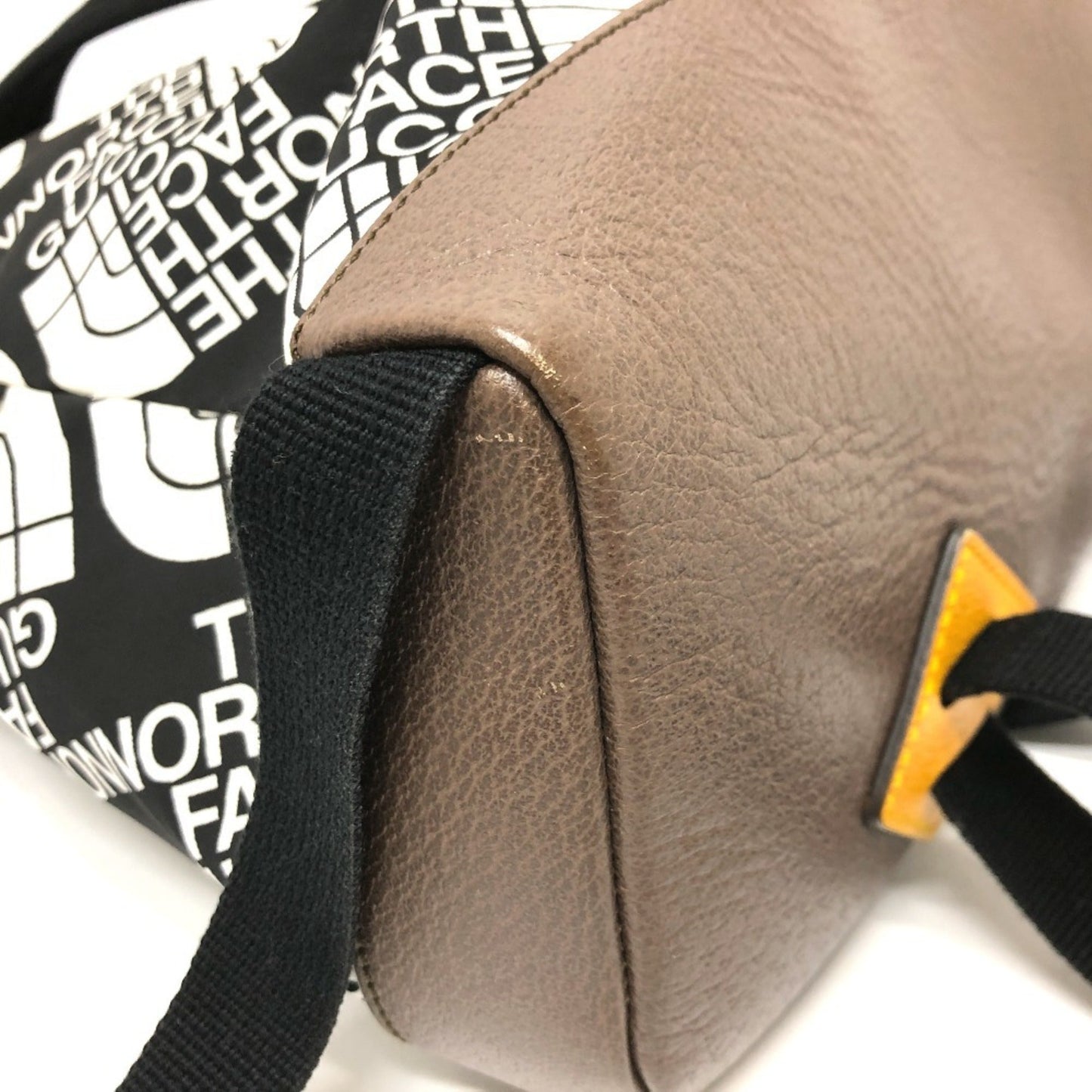 Gucci Black Brown White Nylon Leather Backpack ( )