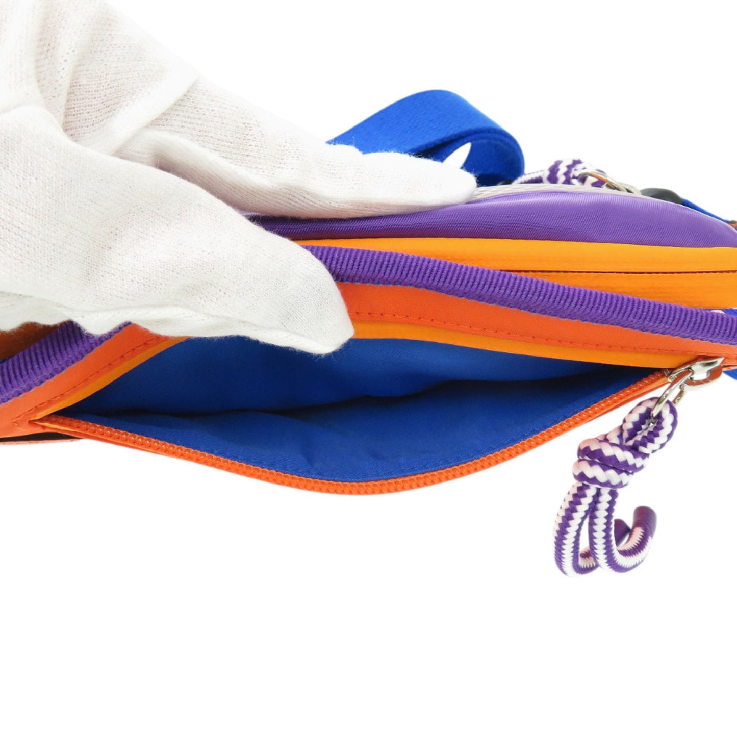 Gucci Blue Orange Purple Nylon Rubber Fanny Pack ( )