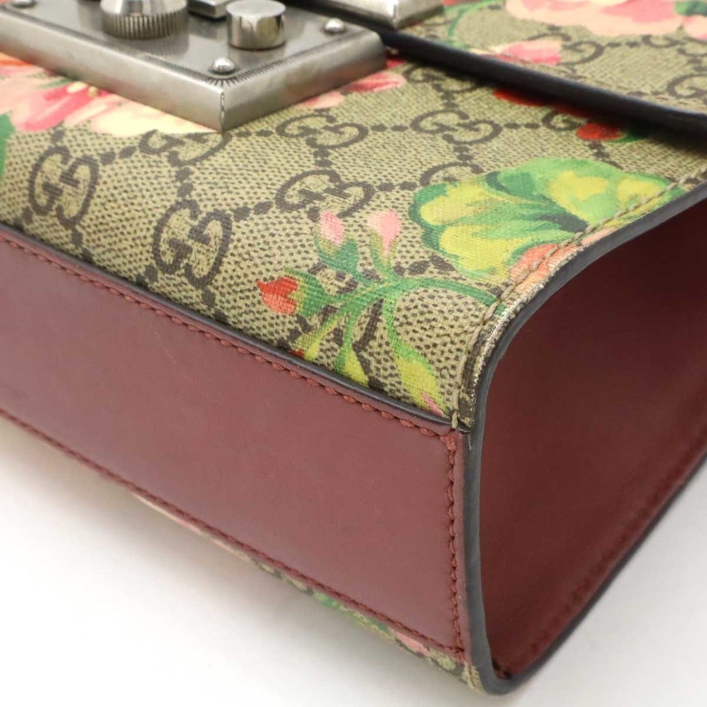 Gucci Gg Blooms Beige Multi-Color Pink Pvc Leather Shoulder Bag ( )