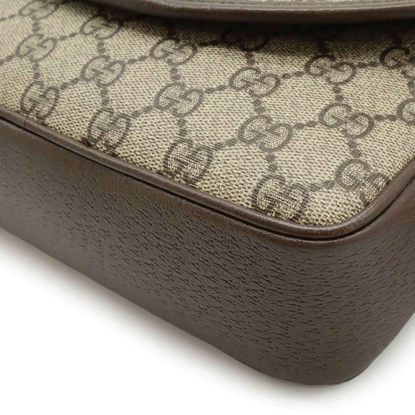 Gucci Beige Brown Green Red Color Gg Supreme Leather Shoulder Bag ( )