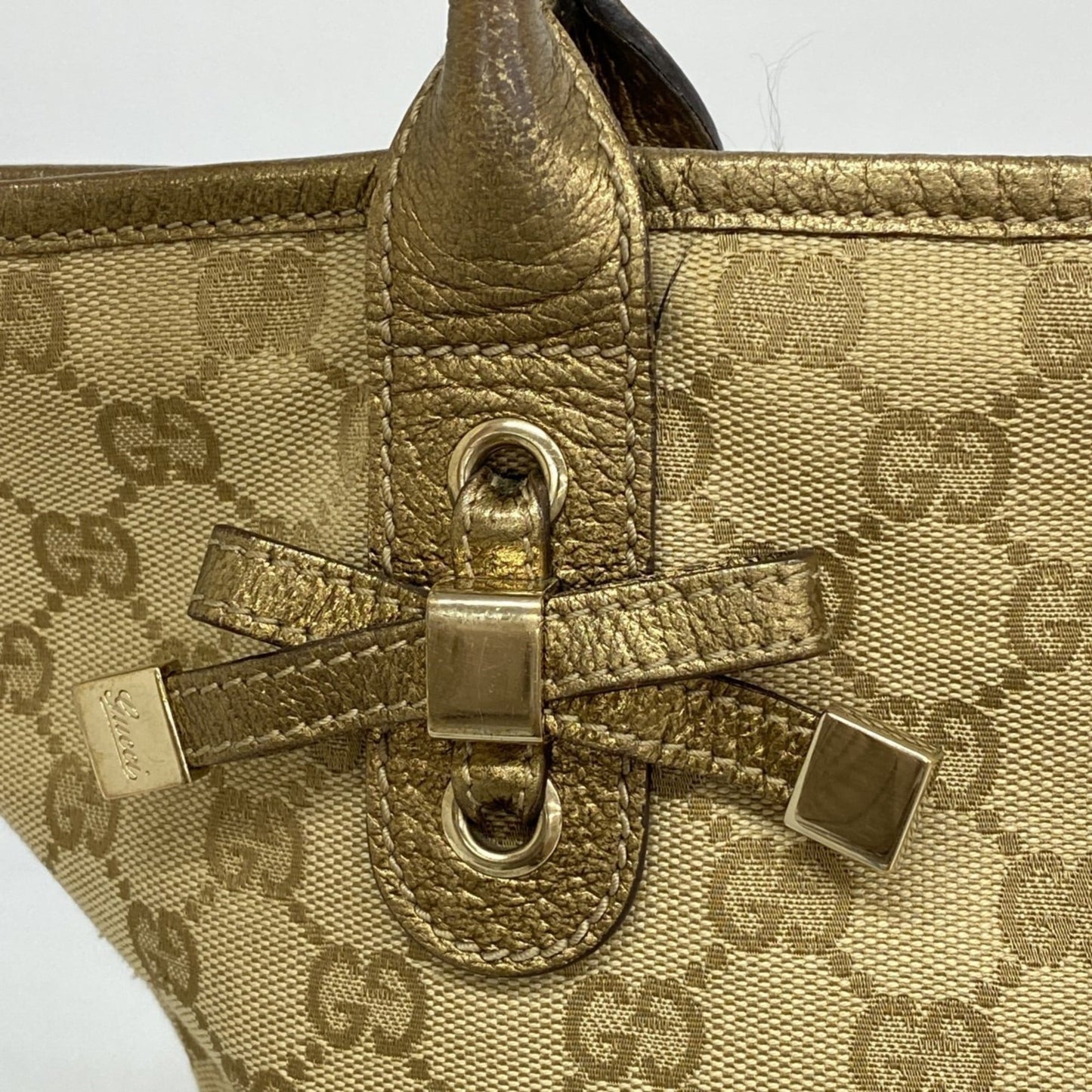Gucci Beige Canvas Tote Bag ( )