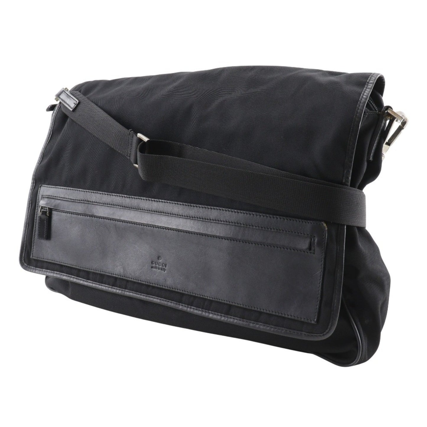 Gucci Black Nylon Canvas Shoulder Bag Sling Bag ( )