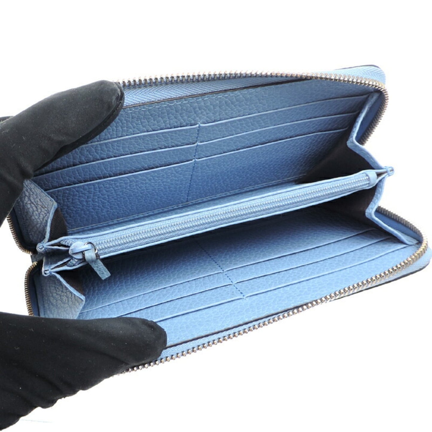 Gucci Sky Blue Leather Long Wallet (Bi-Fold) ( )