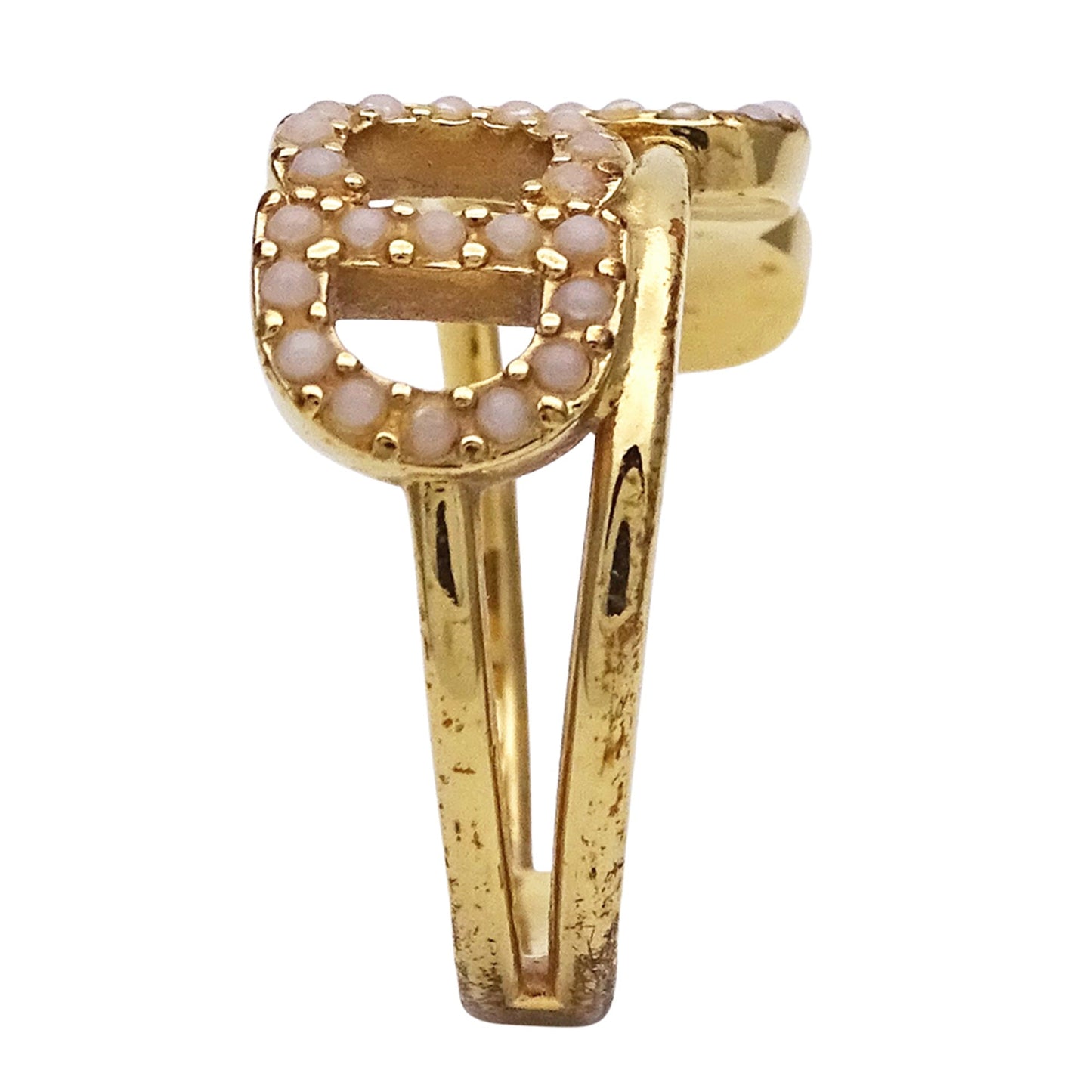 Christian Dior Gold Gold Plating Band Ring ()