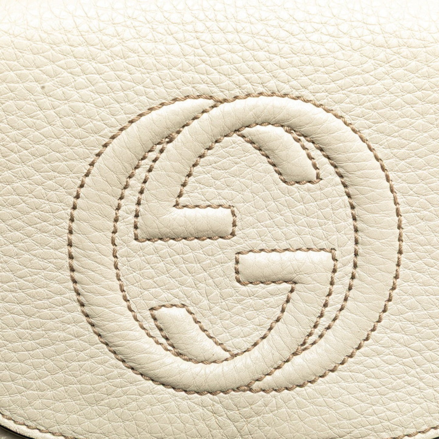 Gucci Soho Ivory White Leather Shoulder Bag ( )
