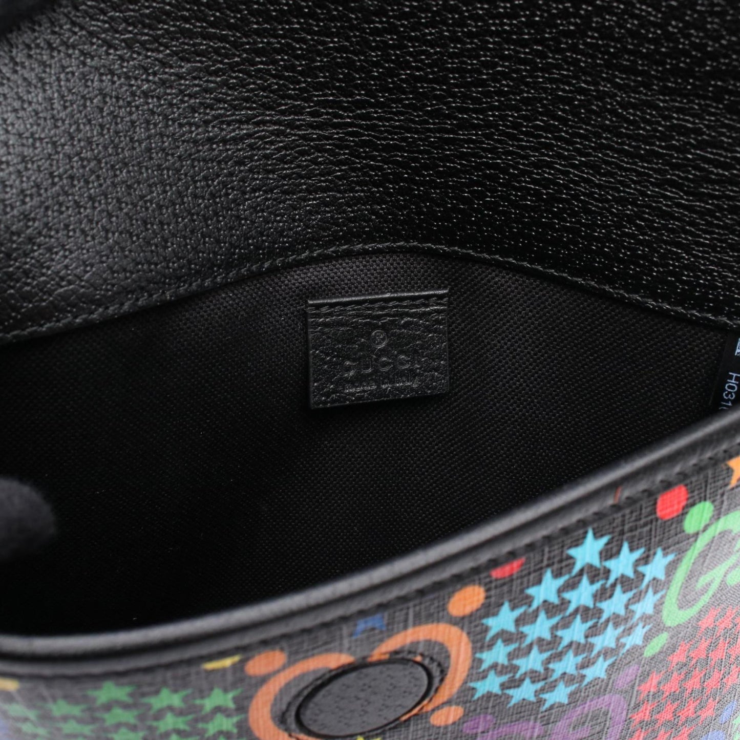 Gucci Black Multi-Color Coated Canvas Fanny Pack ( )