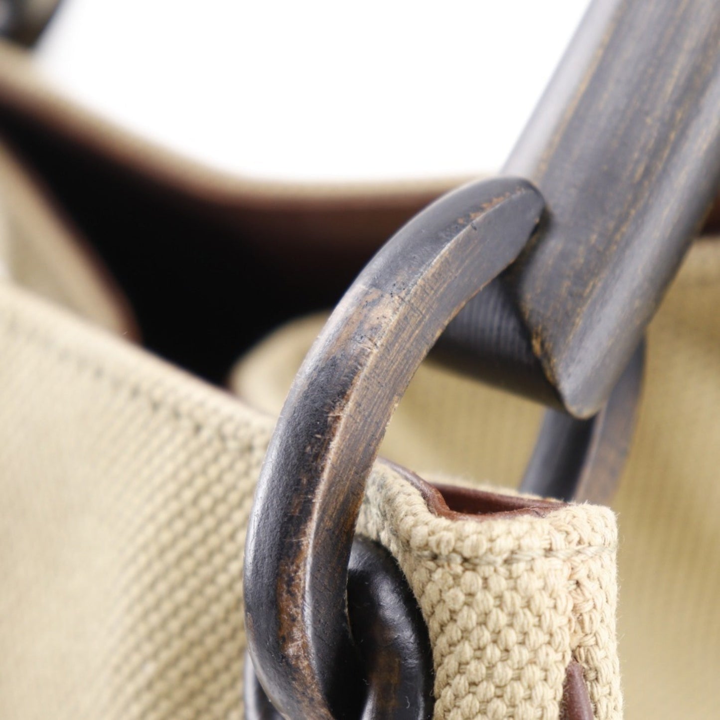 Gucci Beige Canvas Handbag ( )
