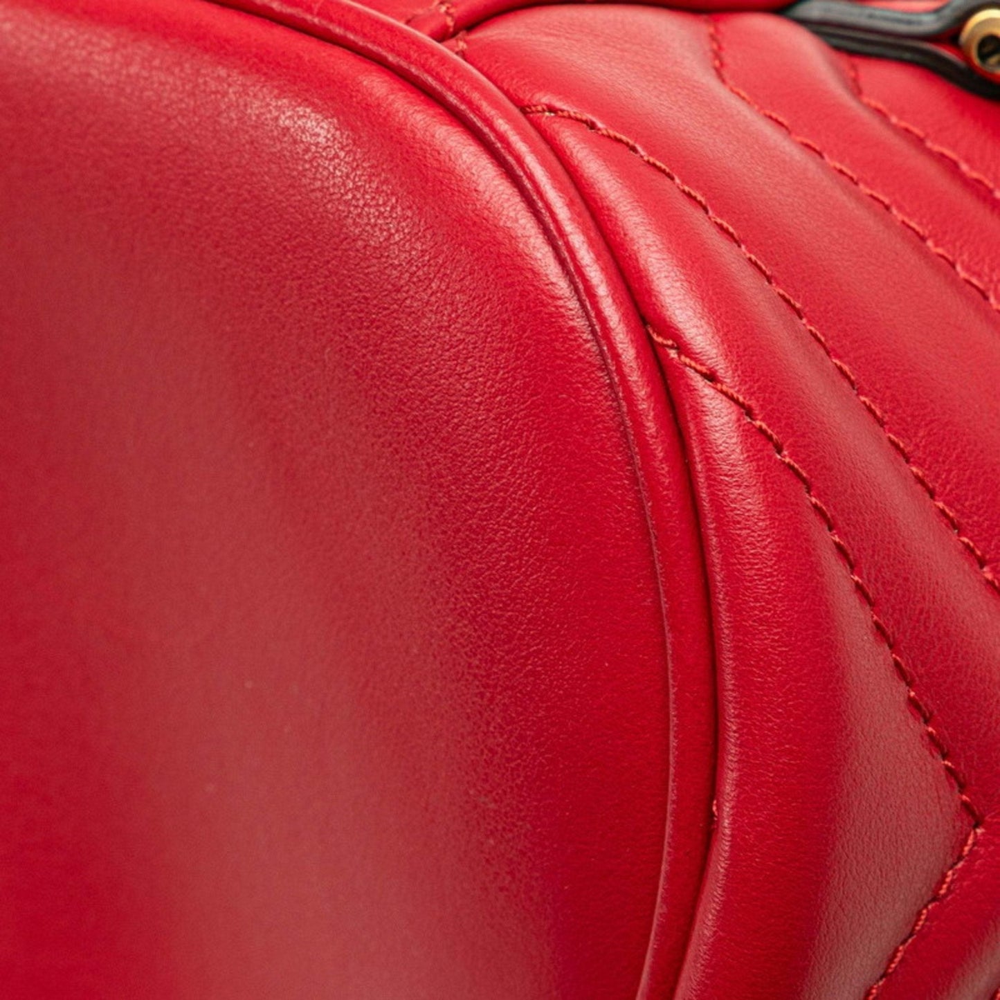 Gucci Red Color Leather Vanity Bag ( )