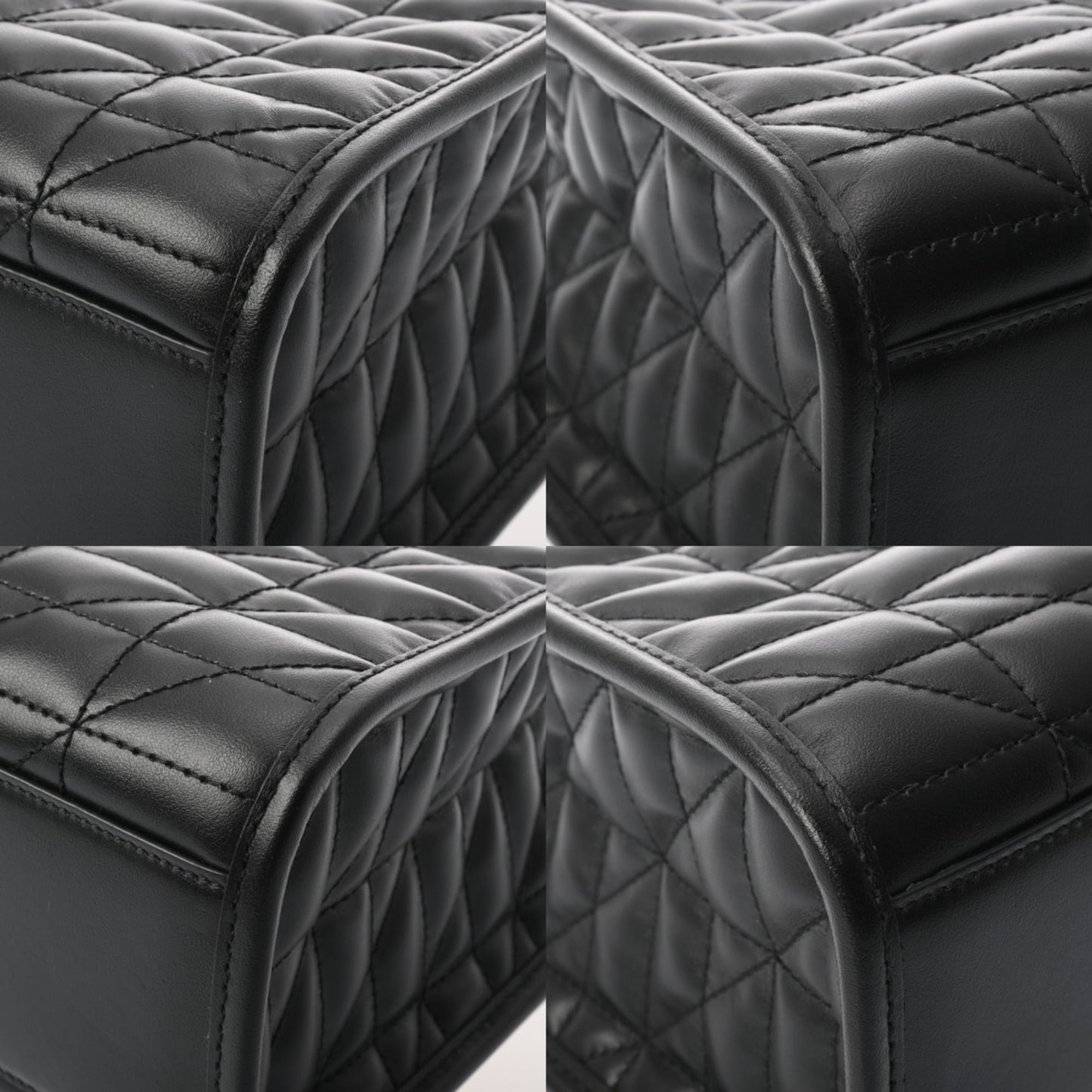 Gucci Black Silver Leather Tote Bag ( )