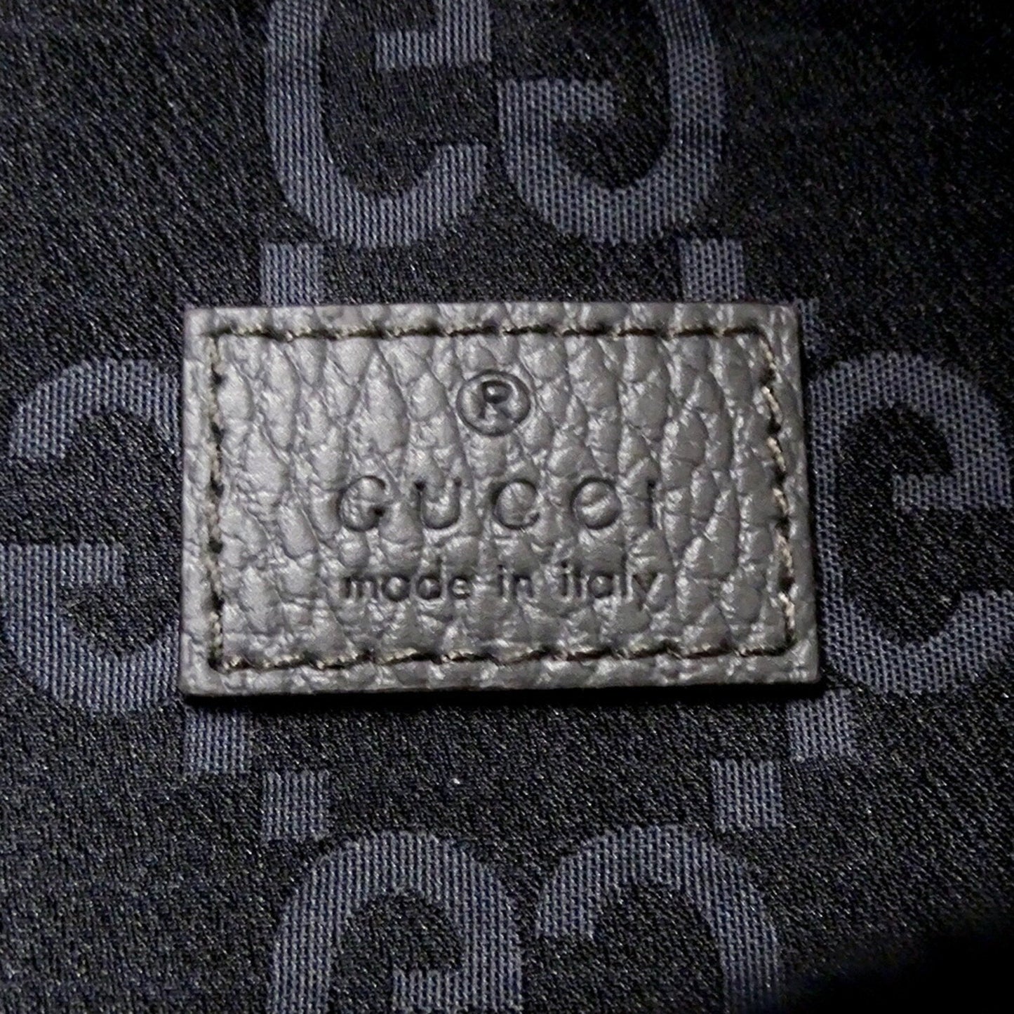Gucci Black Gray Polyester Sling Bag ( )