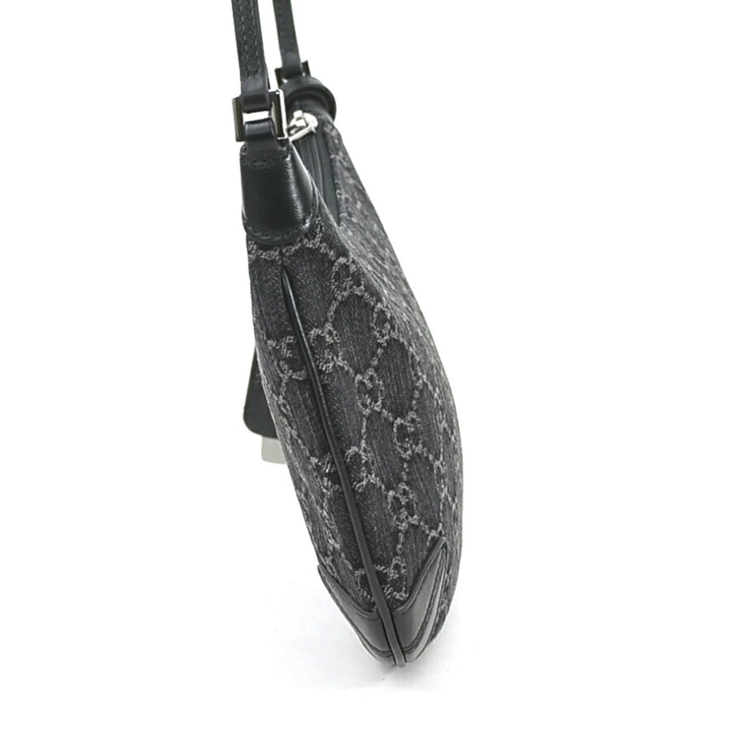 Gucci Black Denim Leather Shoulder Bag ( )