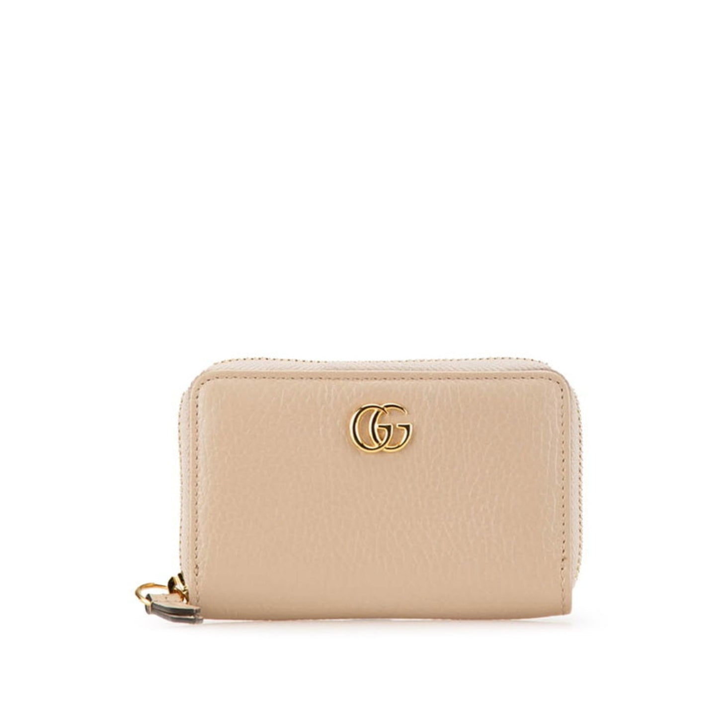 Gucci Gold Beige Leather Coin Purse/Coin Case ( )