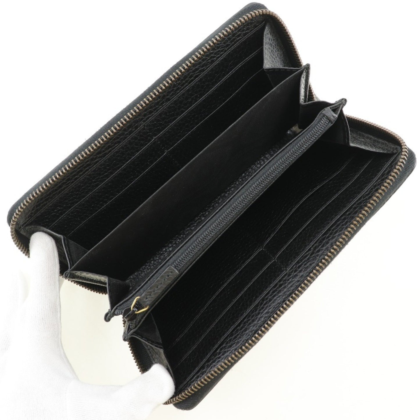 Gucci Black Leather Long Wallet (Bi-Fold) ( )