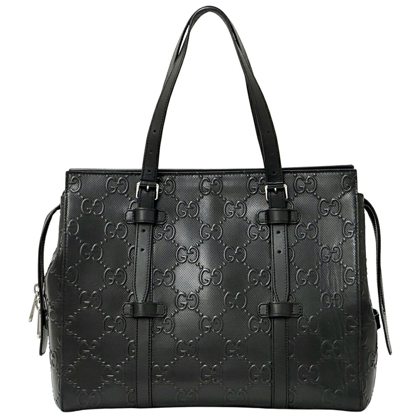 Gucci Black Leather Tote Bag ( )